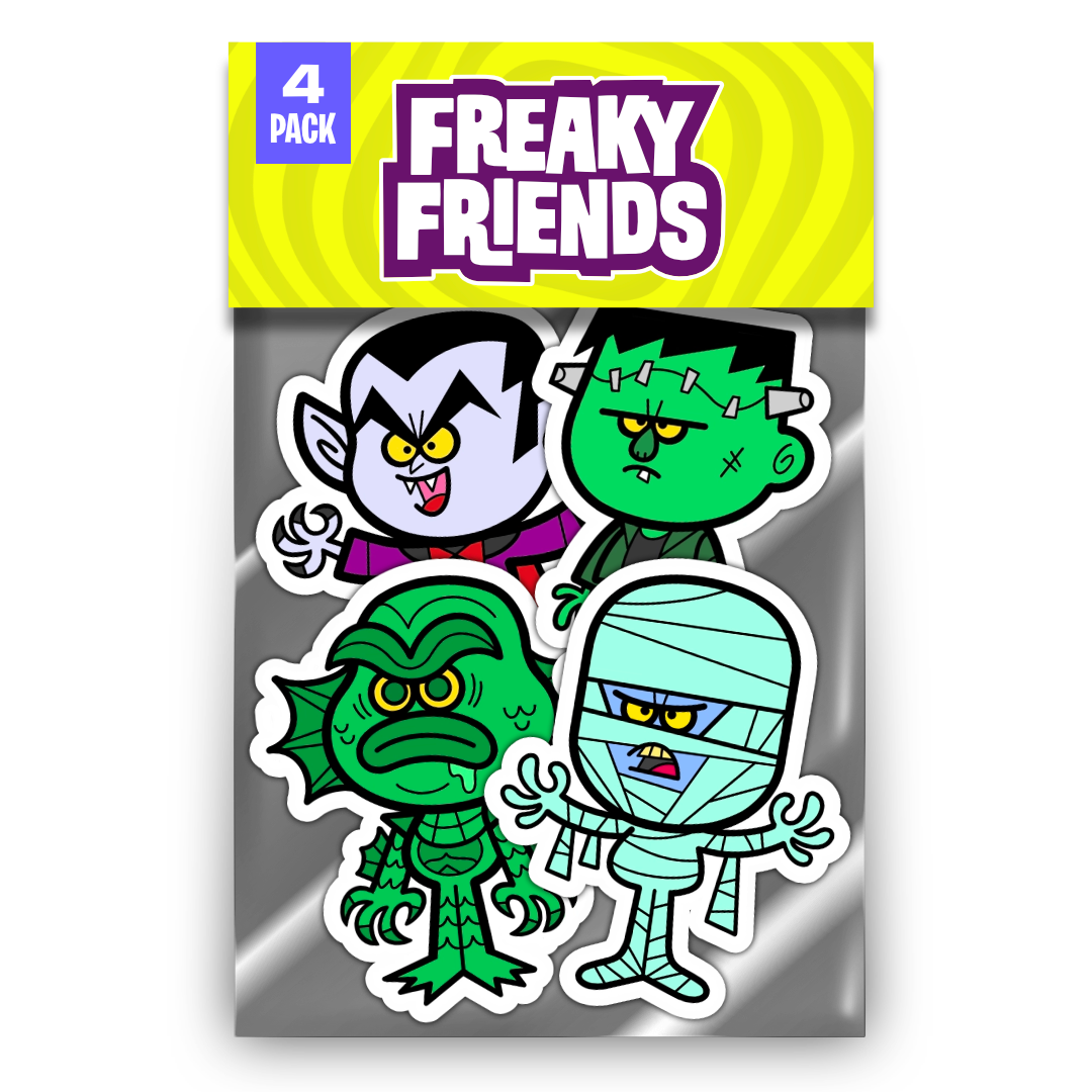 Freaky Friends Sticker Pack. Set #2 - Classic Monsters Freaky Friends Sticker Pack. Set #2 - Classic MonstersArt of Sidky Logo