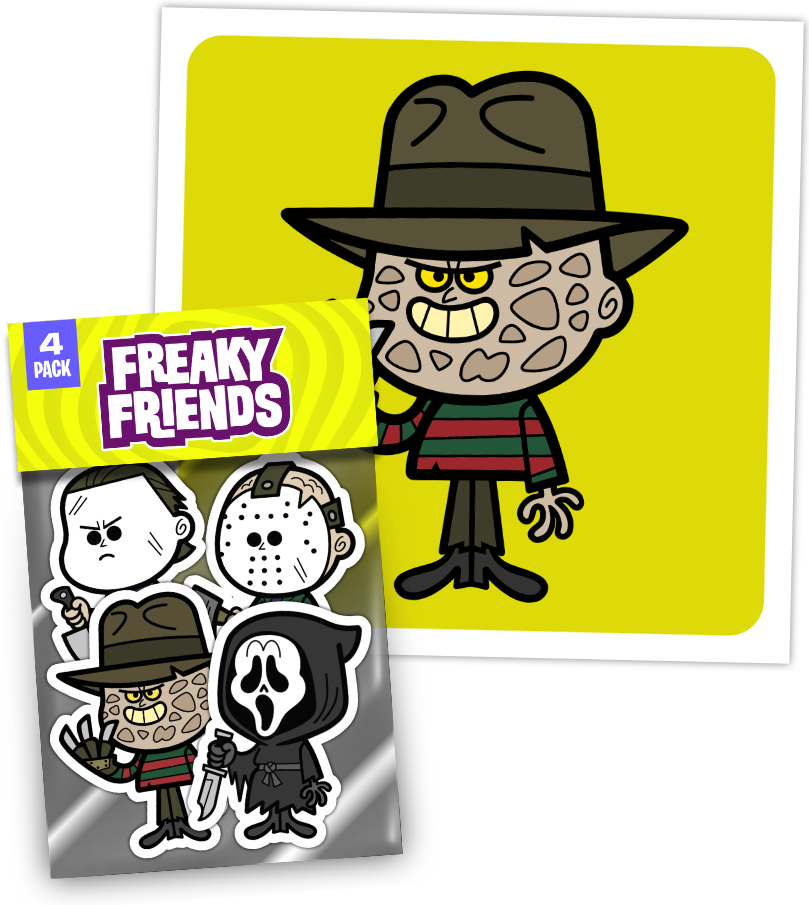 Freaky Friends Sticker Pack. Set #2 - Classic Monsters Freaky Friends Sticker Pack. Set #2 - Classic Monsters